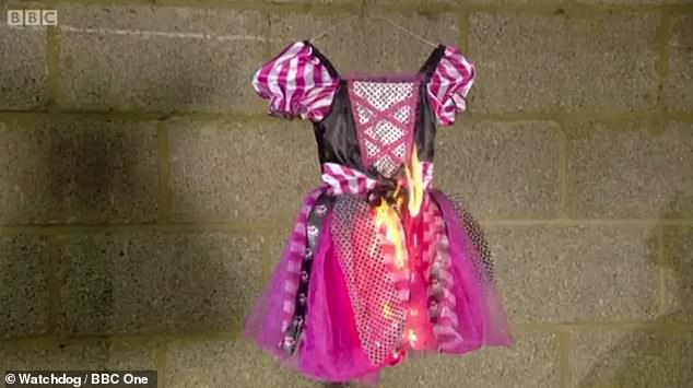 Her traumastised mother Claudia campaigned against the dangers of these highly flammable outfits and spoke about it on BBC show Watchdog at the time