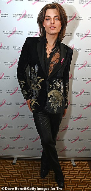 Elizabeth and Billy Ray have already introduced their children - including her son Damian Hurley (pictured last Monday) and his daughter Miley Cyrus - to each other: 'Everyone loves everyone, it's lovely'