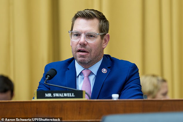 Eric Swalwell demanded fellow Democrats considering running in the next election take a firm stand against the ballroom, which is already under construction and has been funded by private donors