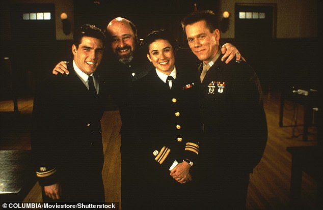 The Golden Globe winner now marvels at her ability to juggle 'breastfeeding' with 'blocking and rehearsing a scene' as Lieutenant Commander Joanne Galloway on the set of A Few Good Men