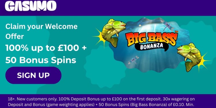 Get a 100% bonus up to £100 + 50 bonus spins