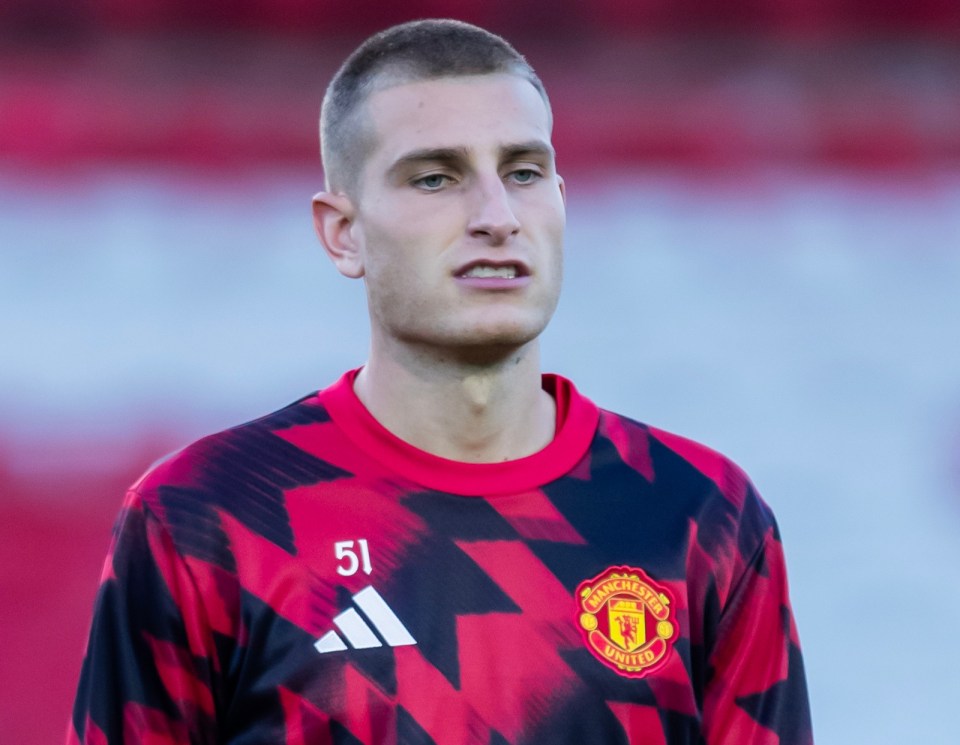 Rhys Bennett of Manchester United on the field.