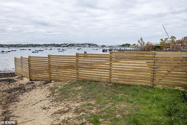 It is not known exactly who put the fence up. A security camera with motion sensors has even been mounted