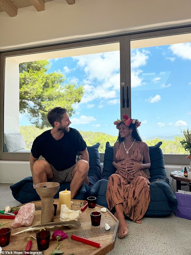 Vick welcomed Micah in a home water birth at their property in Ibiza