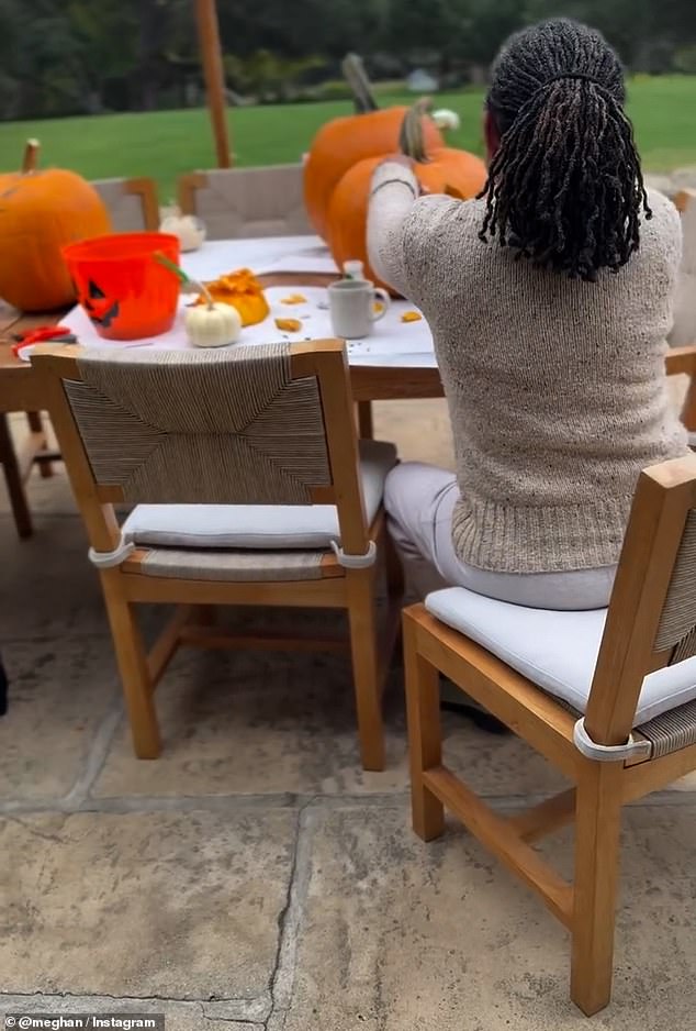 The couple were also joined by Meghan's close friend Markus Anderson and her mother Doria Ragland (pictured)