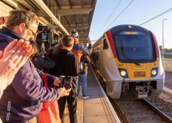 Britain’s newest train station welcomes passengers in 100-year first