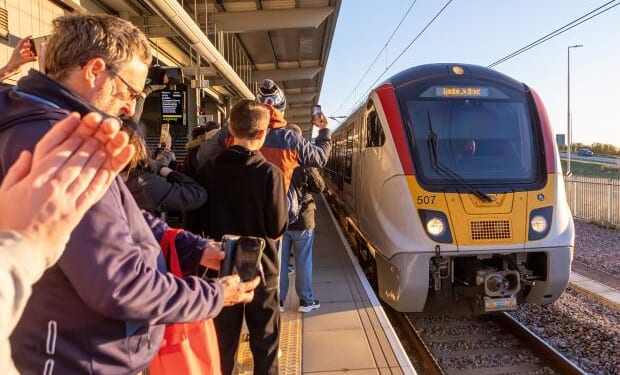 Britain’s newest train station welcomes passengers in 100-year first