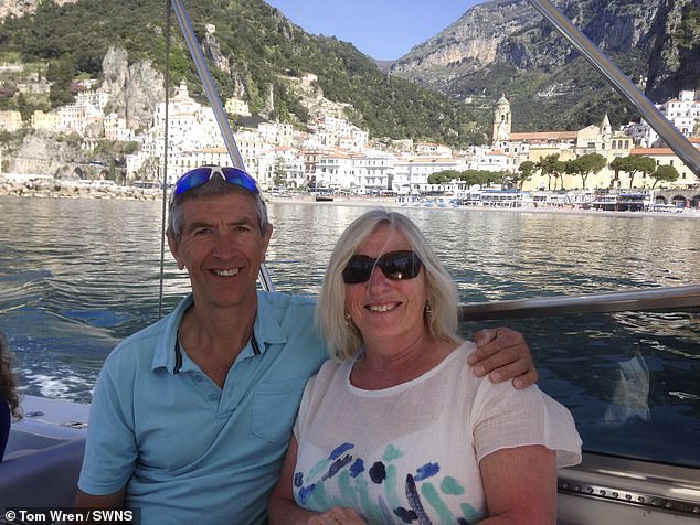 Mr Richards and his wife before the 2021 crash