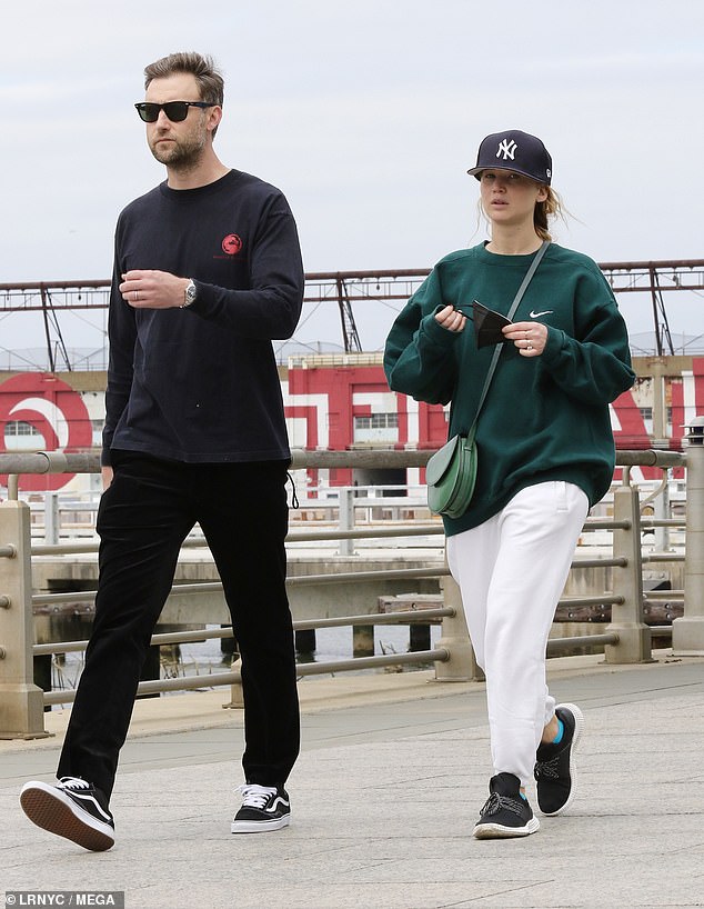 The 35-year-old actress welcomed her second baby, now six months old, in March with her husband, art gallery director Cooke Maroney, 41; pictured in May 2021