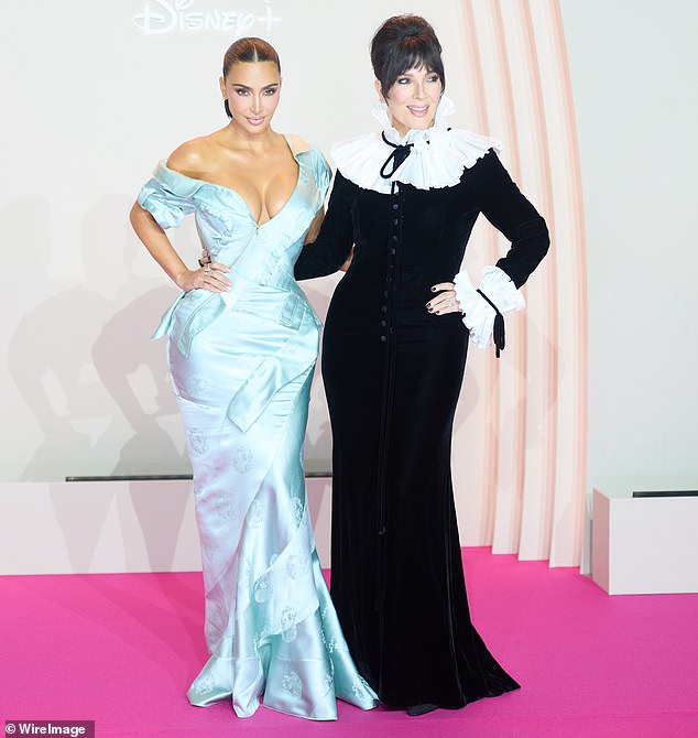 Kardashian and Jenner at the All's Fair Disney+ premiere at Maison de La Chimie on October 21 - Kim's birthday -  in France