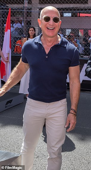 Bezos pictured on May 25, 2025 in Monte-Carlo