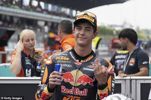 The Swissman collided with Jose Antonio Rueda during a Moto3 sighting lap on Sunday