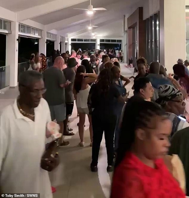 People in Ocho Rios, Jamaica, have been given food bags and supplies for Hurricane Melissa