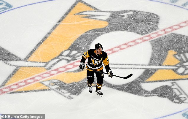 The fan was celebrating after the Penguins scored their second goal 55 seconds into the game