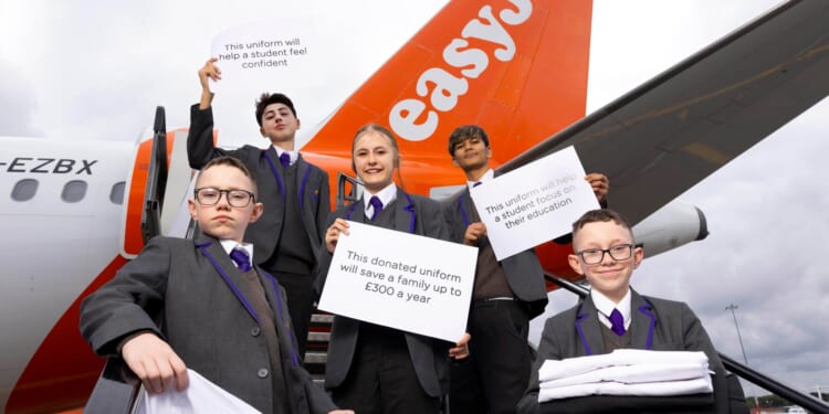 EasyJet is turning thousands of old crew outfits into school uniforms to support struggling families