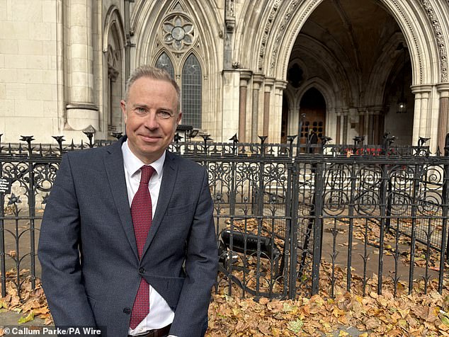 Today, after a three-year legal battle that put Taylor (pictured outside court on Monday), Jenis and their children under enormous pressure, Coogan  and film-makers Pathe Productions and Baby Cow Productions were finally made to pay at court for their cruel portrayal of him