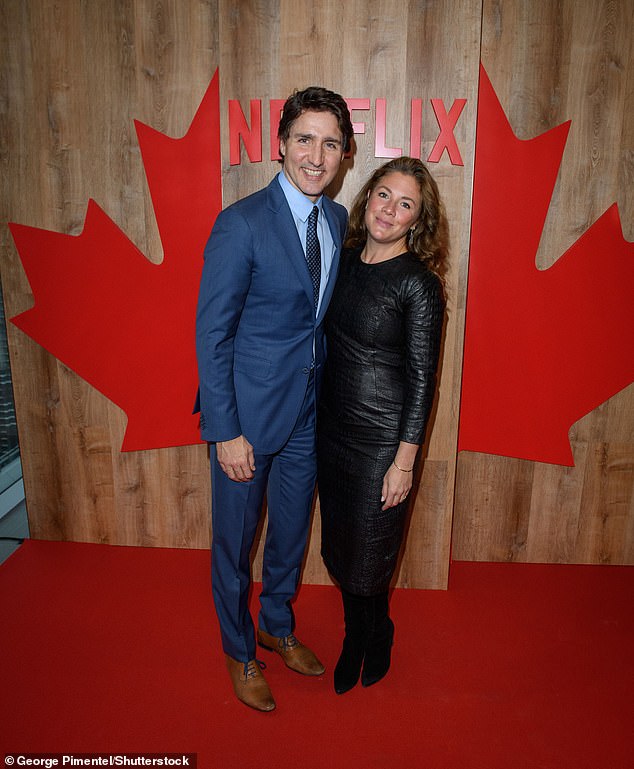 Trudeau announced he had split from Sophie Grégoire Trudeau after 18 years of marriage in 2023; pictured 2023