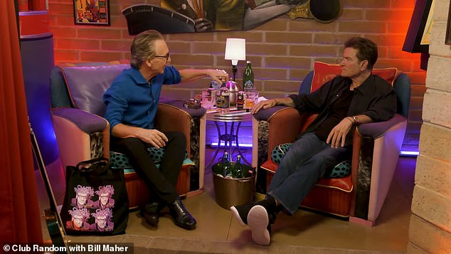 So when Club Random host Bill Maher (L) told the 60-year-old nepo baby of Martin Sheen (R) on Monday that he believed the 54-year-old Bond Girl 'obviously still loves you' - he smiled and responded: 'Yeah'