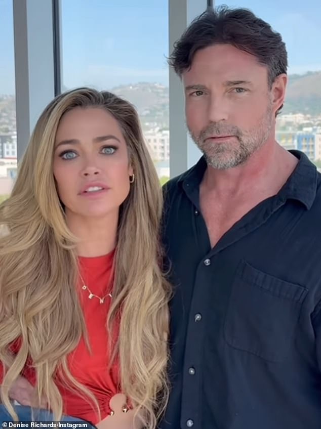 Ironically, the Book of Sheen author appears harmless to the RHOBH alum now that she's in the midst of a contentious divorce from her estranged second husband Aaron Phypers (R, pictured April 8) since Charlie 'never hit below the belt'