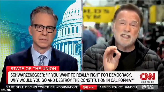 The Total Recall star told Tapper gerrymandering wasn't a particularly partisan problem