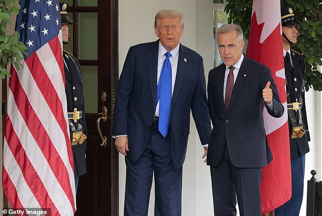 Speaking about Trump's spat at the ASEAN summit in Malaysia on Monday, Carney quipped: 'It doesn't pay to be upset. Emotions don't carry you very far'