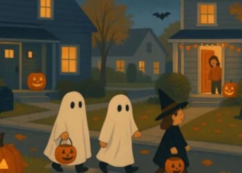 Only those with the sharpest eyes can spot the 4 spooky differences in this Halloween brainteaser