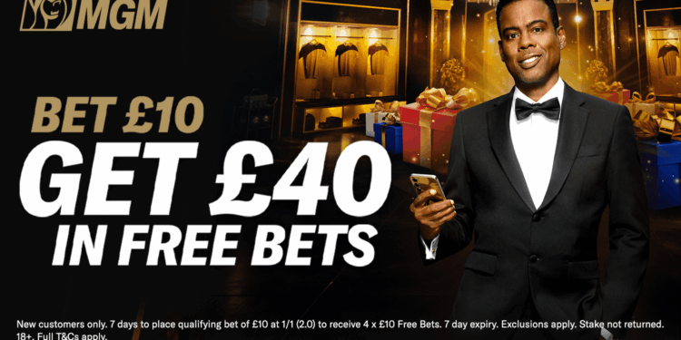 Get £40 in free bets to spend on football with BetMGM