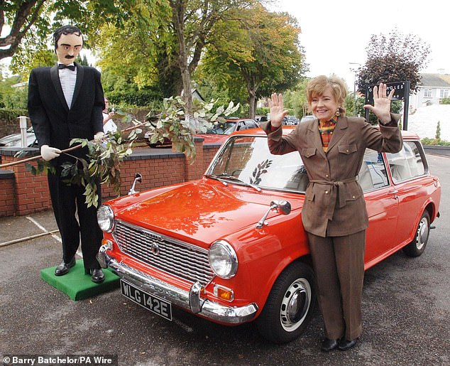 Scales embraced the legacy of Fawlty Towers, seen here with the Austin 1100 that Basil Fawlty gave a whacking with a tree in 2006