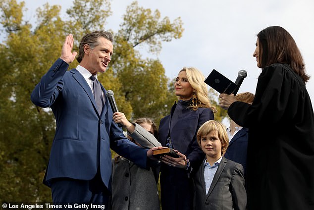 Newsom has been with his current wife Jennifer for 16 years and they have four children