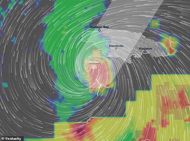 VENTUSKY GRAPHIC MELISSA HURRICANE CATEGORY 5 OCTOBER 28, 2025