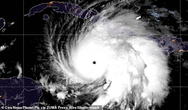 Mandatory Credit: Photo by Cira/Noaa/Planet Pix via ZUMA Press Wire/Shutterstock (15629045a) The NOAA NESDIS GOES-19 satellite image showing Hurricane Melissa, a category 5 storm bearing down on the island of Jamaica at 1010 GMT, October 28, 2025 in the Caribbean Sea. Melissa is packing winds of 175-mph and will be the strongest storm to ever hit Jamaica. Hurricane Melissa, Category 5 Hurricane Approaches Jamaica, Caribbean Sea - 28 Oct 2025