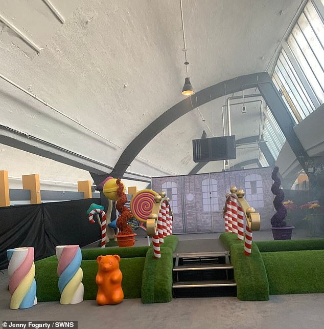 Families were left stunned when they arrived and were greeted with a near-empty factory with a few Wonka-themed props and a small bouncy castle