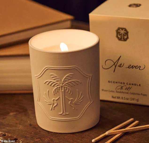 The latest As Ever collection includes a candle, Signature Candle No. 519 (pictured), inspired by Meghan's May, 2019 royal wedding date to Prince Harry
