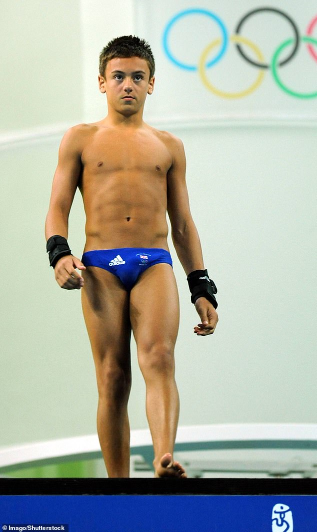 Tom revealed his eating disorder started in 2011 at the age of 17 after his diving performance director told him he was overweight which had a 'huge impact' on his health; pictured 2008