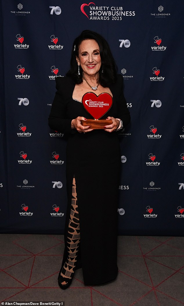 It comes after Lesley admitted she feels 'tremendous guilt' for failing to spend much time with her grandchildren (pictured at the Variety Club Showbusiness Awards)
