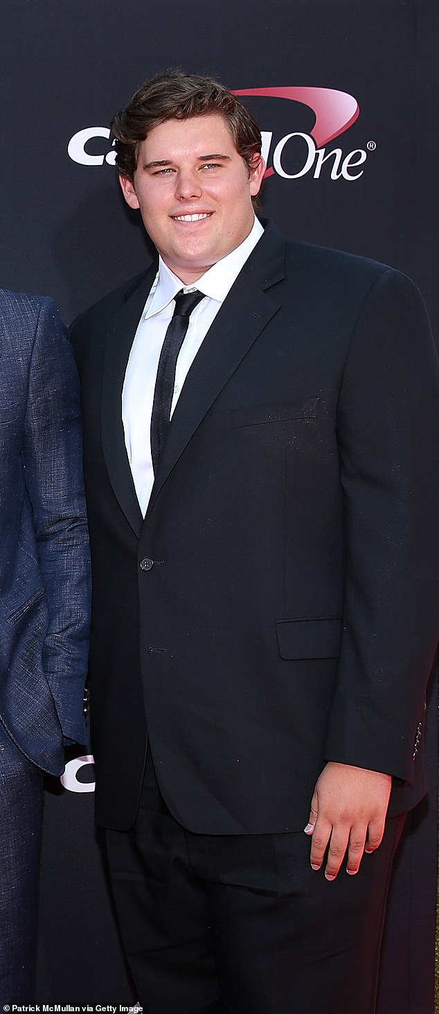 Last month, Christopher made another rare appearance in his sister's social media posts and looked unrecognizable as he showed off his transformation. In recent years, he had been working on his health journey; pictured July 2017 in Los Angeles