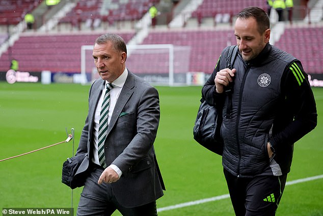 Rodgers has departed the Parkhead club along with his assistant John Kennedy, above right
