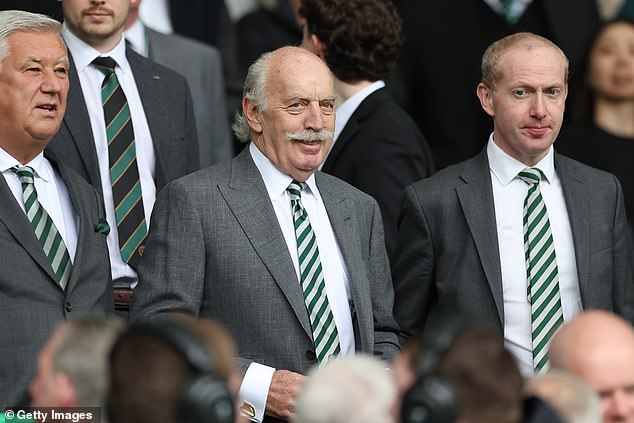 Rodgers was not blameless but neither were the club hierarchy including, from left, Peter Lawwell, Dermot Desmond and Michael Nicholson