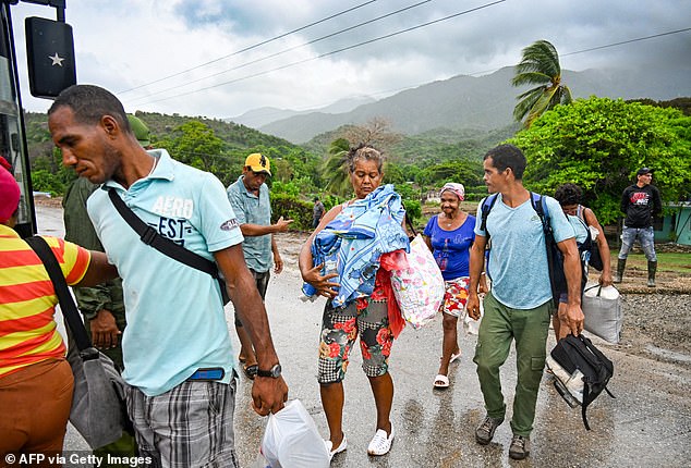 Residents were seen leaving their homes across regions in the path of the storm as they were encouraged to find safe shelter