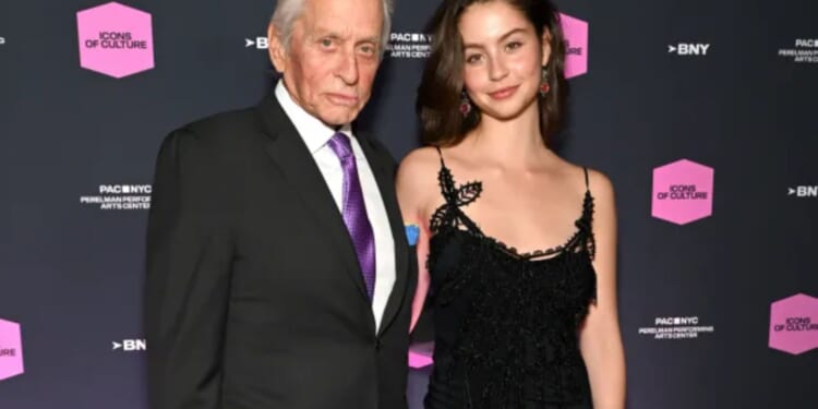 Michael Douglas, 81, poses with rarely seen daughter Carys, 22