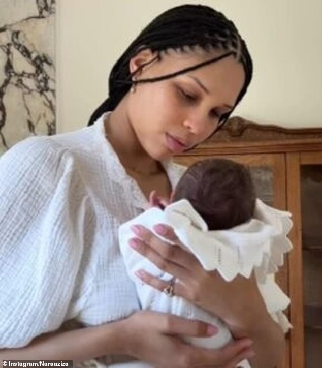 She and her husband, Lucky Blue, 27, share four children, the latest addition being a baby girl called Fawnie Goldie, who was born only a few short weeks ago (pictured)