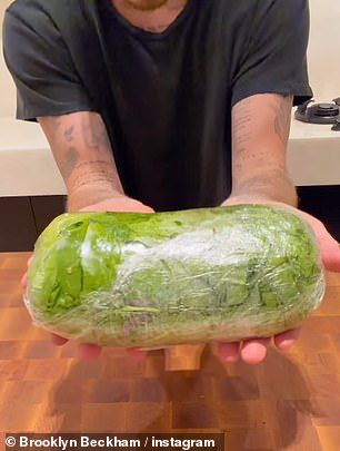 Brooklyn wrapped the filet in the mushrooms, prosciutto and spinach