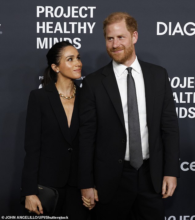 They would mirror each other again when Harry and Meghan were named 'Humanitarians of the Year' at a glitzy New York gala earlier this month