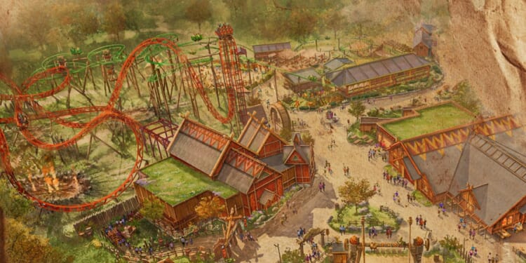 Paultons Park reveals opening date of mega new Viking land with rollercoaster and 'feasting hall'