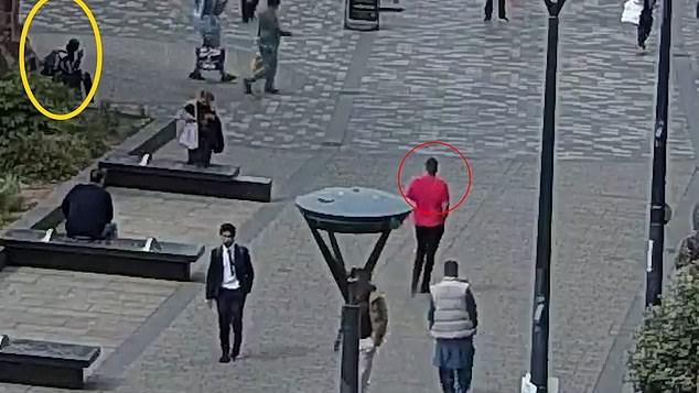 Haybe Cabdiraxmaan Nur, 47, was sitting on a bench in Derby when father-of-three Gurvinder Singh Johal, 37, walked past him on his way to a branch of Lloyds Bank