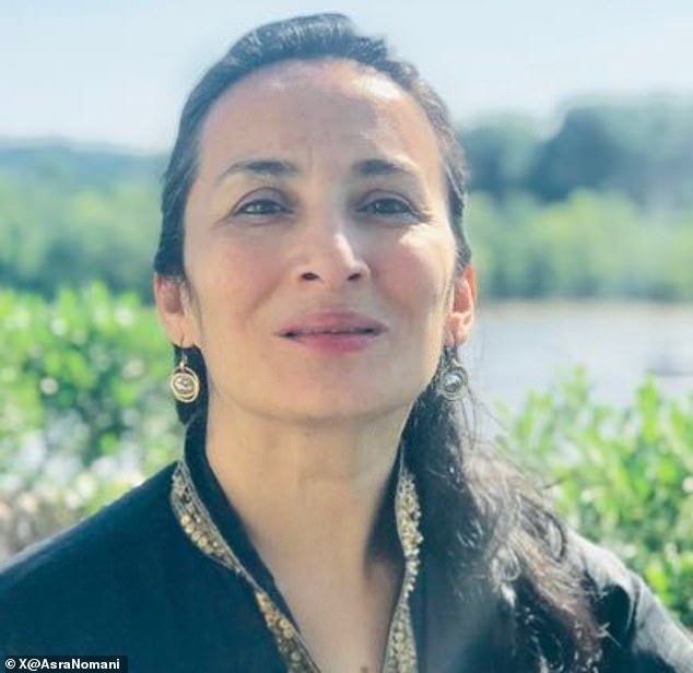 Journalist Asra Nomani (pictured) blasted the Muslim Student Association at two Virginia high schools on Sunday, accusing members of filming a video meant to 'protest Israel'