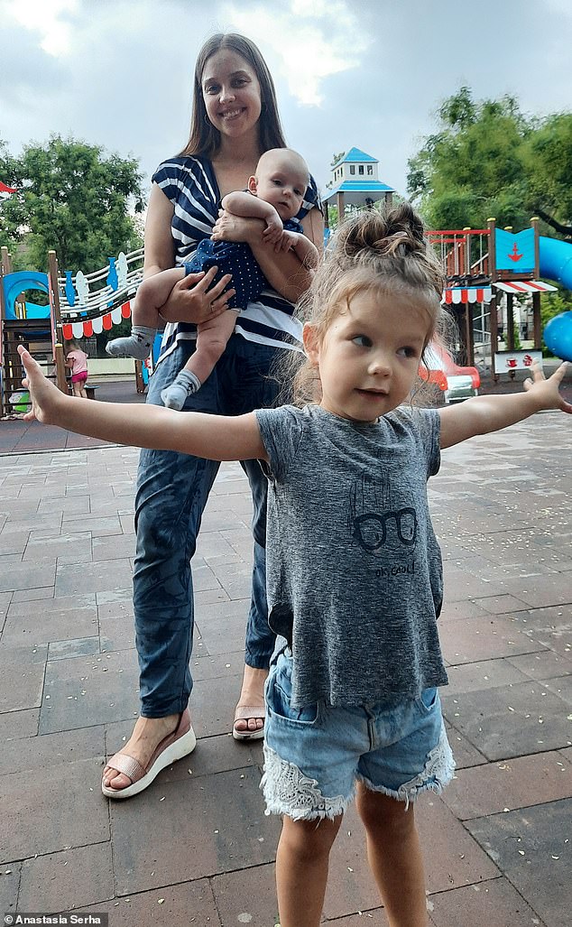 She gave birth via c-section during the occupation amid food shortages, a lack of medical supplies and Russian soldiers and tanks lining the streets