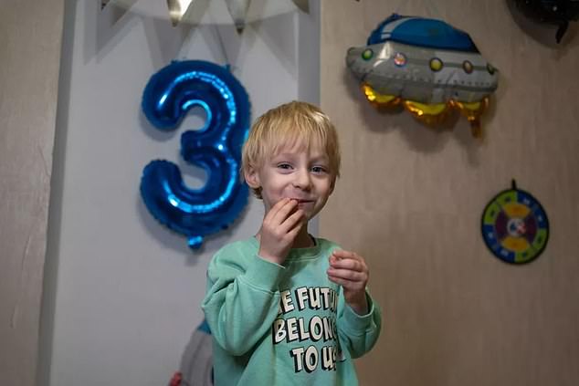 Aged three, Yehor has never known a Ukraine in peacetime. Yevheniia worries about the impact of the conflict on the next generation. Image provided by UNICEF