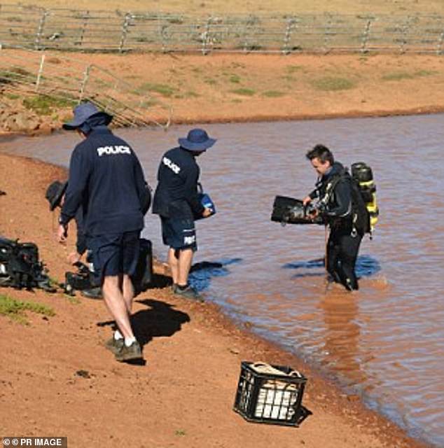 Police search for Gus at the family's homestead