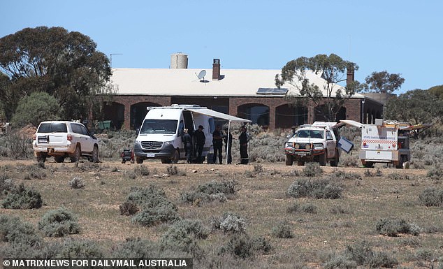 SA Police, the Australian Army and SES crews searching for Gus at Oak Park Station on October 17